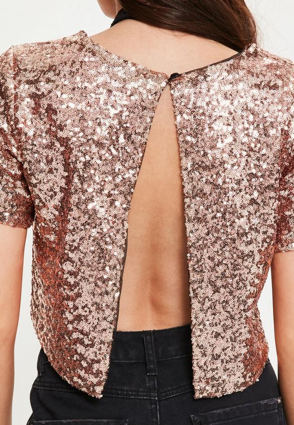 rose-gold-open-back-sequin-top – The State Times